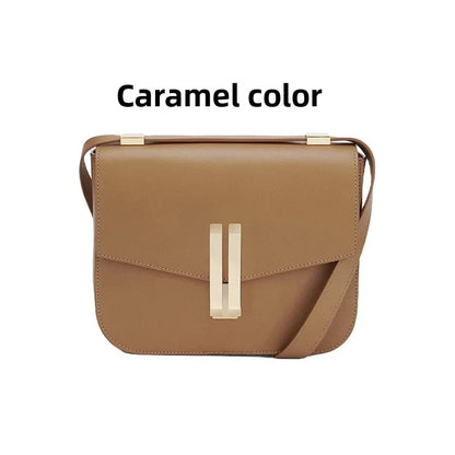 2025 New  Light Luxury Single Shoulder Cross Shoulder Women's Bag Tofu Bag for Women Premium Genuine Leather Small Square Bag