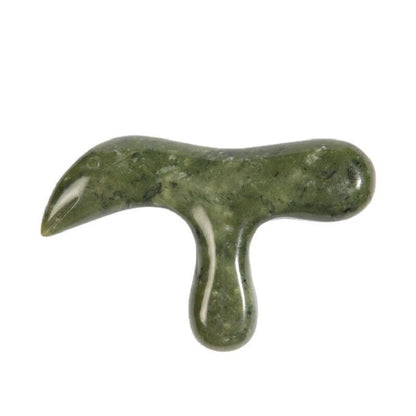 Natural Green Xiuyu Gua Sha Board Jade Stone Massager For SPA Acupuncture Body Scraping Gouache Scraper Facial Beauty Tool