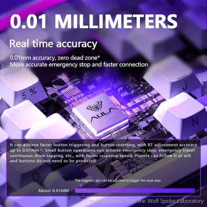 AULA HERO84 HE Magnetic Switch Wired Mechanical Keyboard RGB Music Rhythm 8K Return Rate Keyboard Computer Accessorie for Gamer