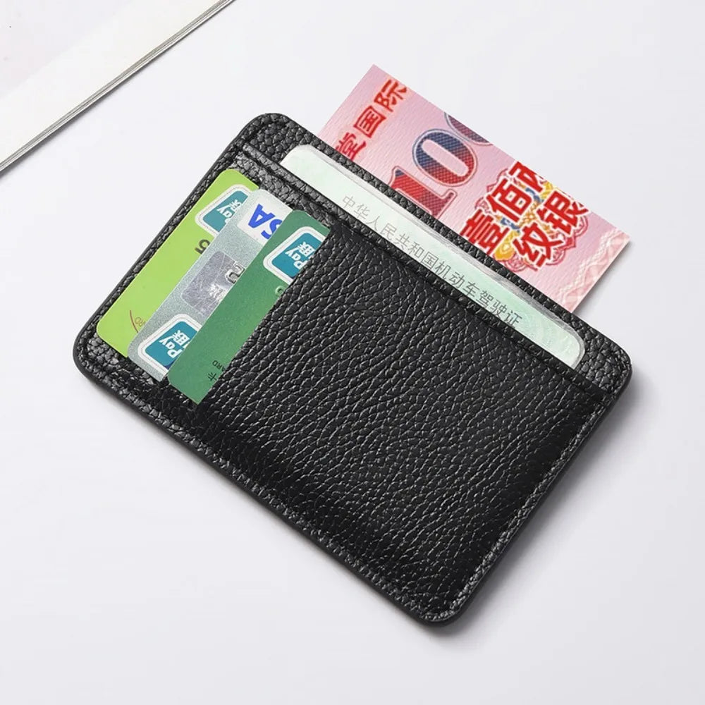 Men's Slim Minimalist Front Pocket Wallets RFID Blocking Credit Card Holder Portable Leather Wallets