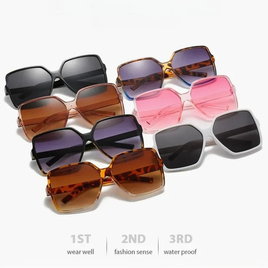 Luxury Oversized Sunglasses for Women Vintage Brand Sun Glasses UV400 Big Square Frames Eyeglasses Male Retro Eyewear Woman