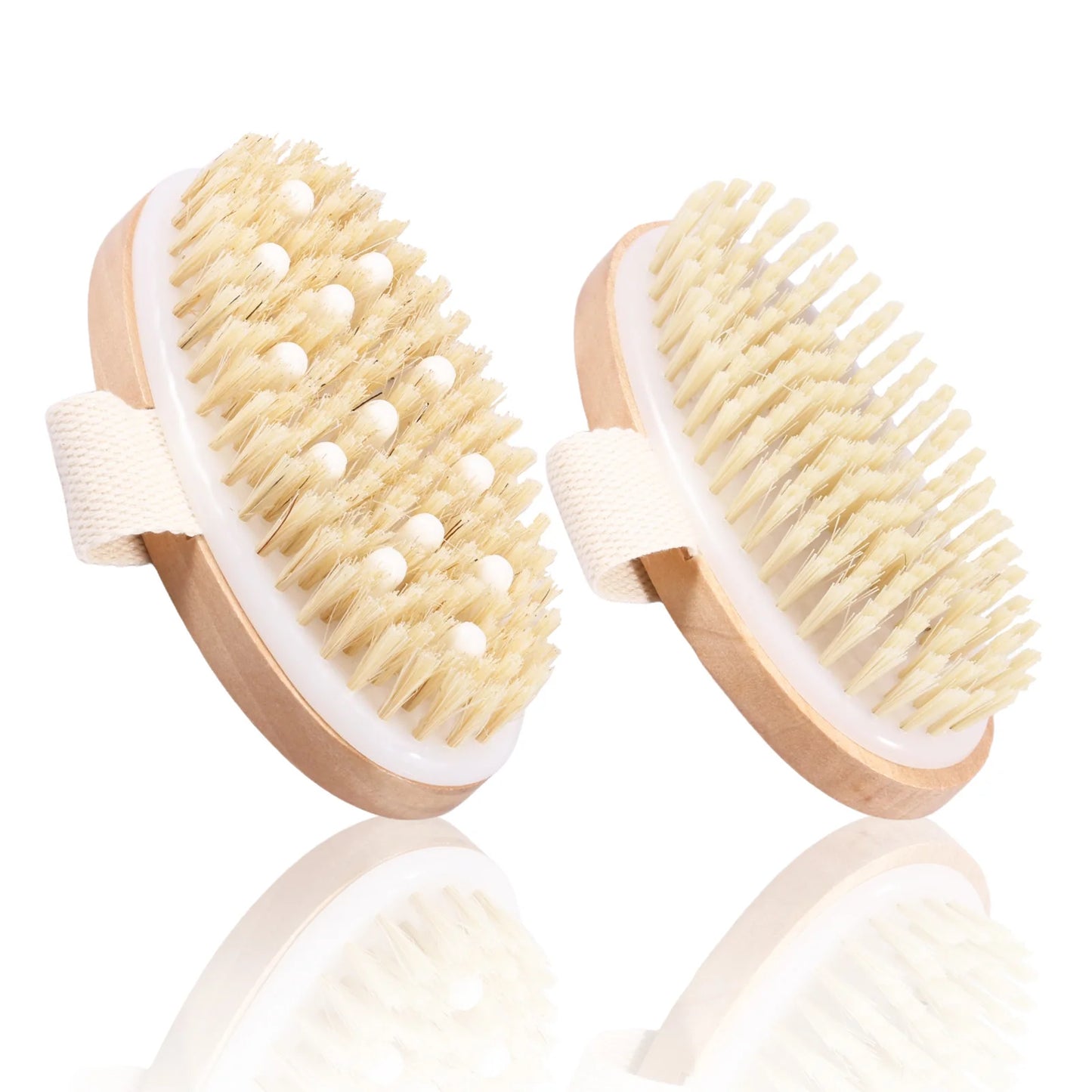 Dry Skin Body Massage Brush Natural Bristle Dead Skin Remover Exfoliating Soft SPA Woman Man Skin Cleaning Brush