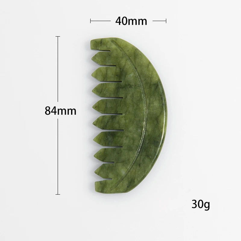 Natural Jade Comb Gua Sha Board Jade Massager For SPA Acupuncture Body Scraping Gouache Scraper Facial Skin Beauty Tool
