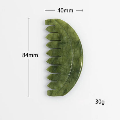 Natural Jade Comb Gua Sha Board Jade Massager For SPA Acupuncture Body Scraping Gouache Scraper Facial Skin Beauty Tool
