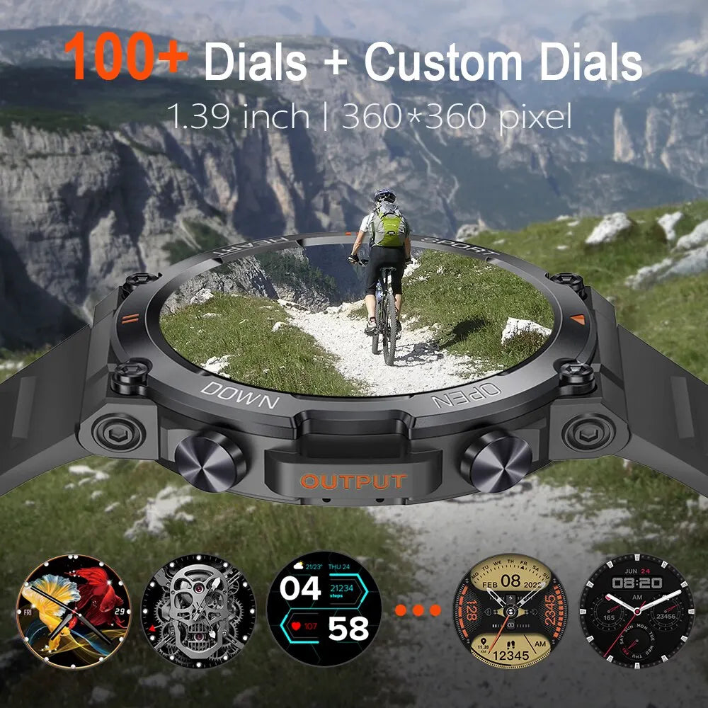 MEVADEN 1.39 inch HD Bluetooth Call Smart Watch Men Sports Fitness Tracker Heart Monitor 400mAh Smartwatch For Android IOS MD56