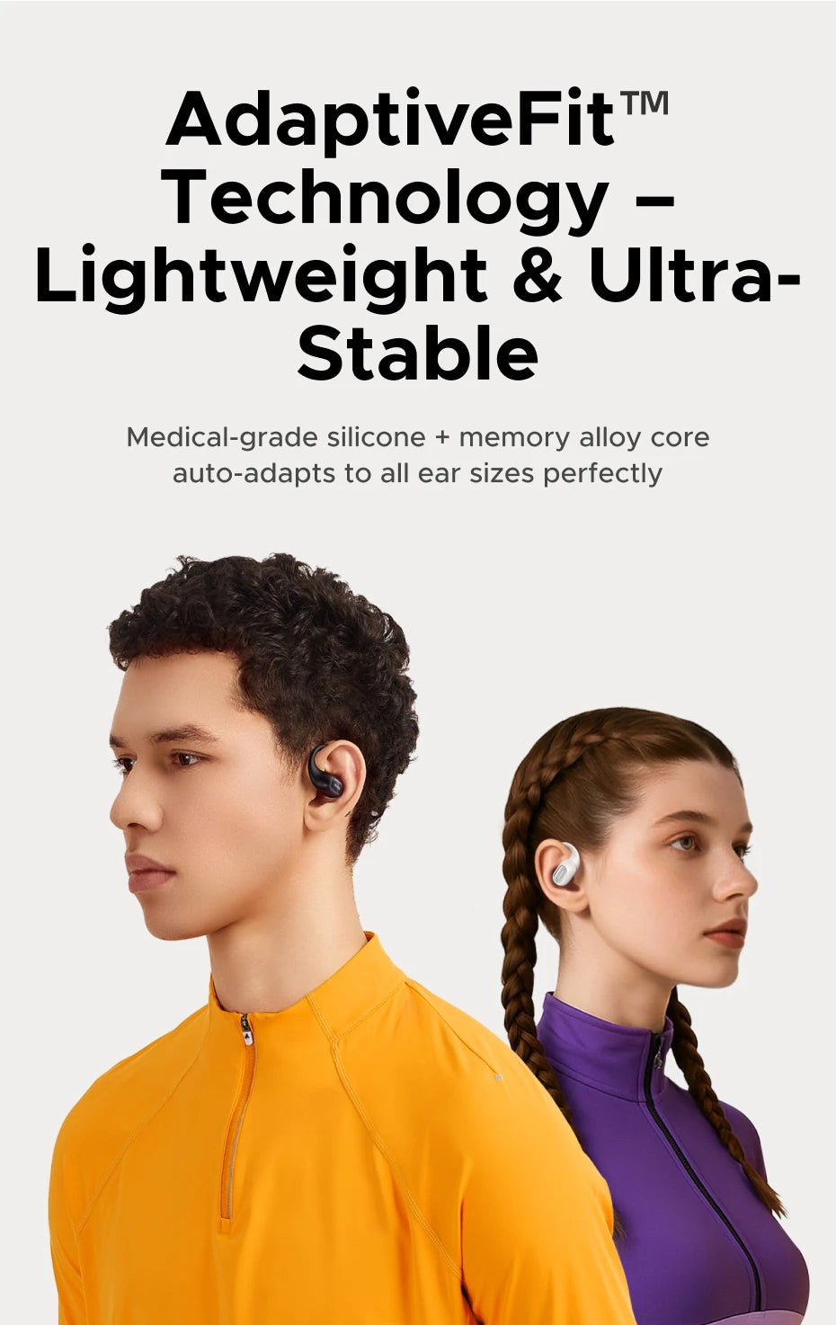 UGREEN FitBuds Open-Ear Headphones Earphones, Ear-hook TWS True-Wireless Bluetooth 6.0 Wireless Earbuds, Spatial Audio, 30H play