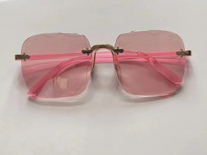 2024 New Rimless Women's Sunglasses Fashion Gradient Lenses Sun glasses Lady Vintage Alloy Legs Classic Designer Shades UV400