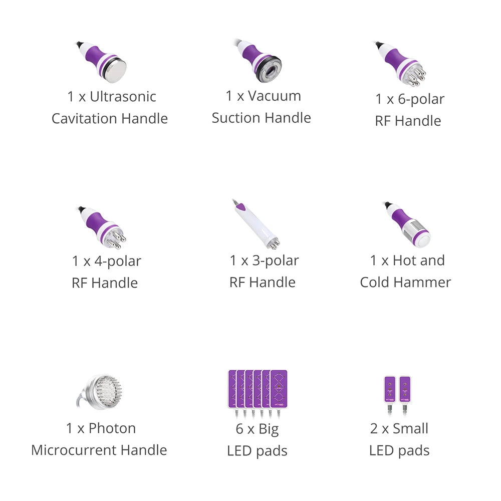 5/6/9 in 1 Cavitation Body S shape Machine Beauty Device Facial Massager Care Tool Skin Tighten Face -2