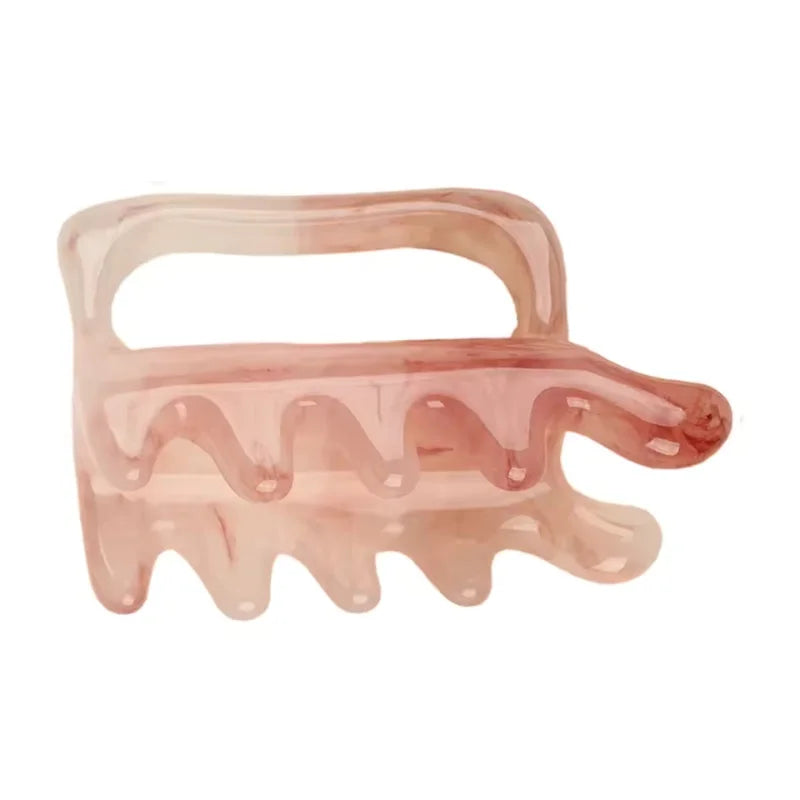 Resin double-push massager, SPA scraping body massage tool, suitable for spine, waist and shoulders, to relieve body fatigue.