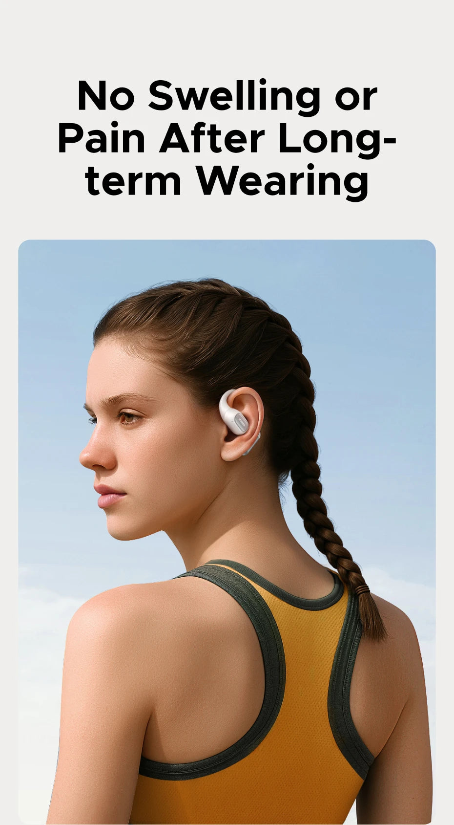 UGREEN FitBuds Open-Ear Headphones Earphones, Ear-hook TWS True-Wireless Bluetooth 6.0 Wireless Earbuds, Spatial Audio, 30H play