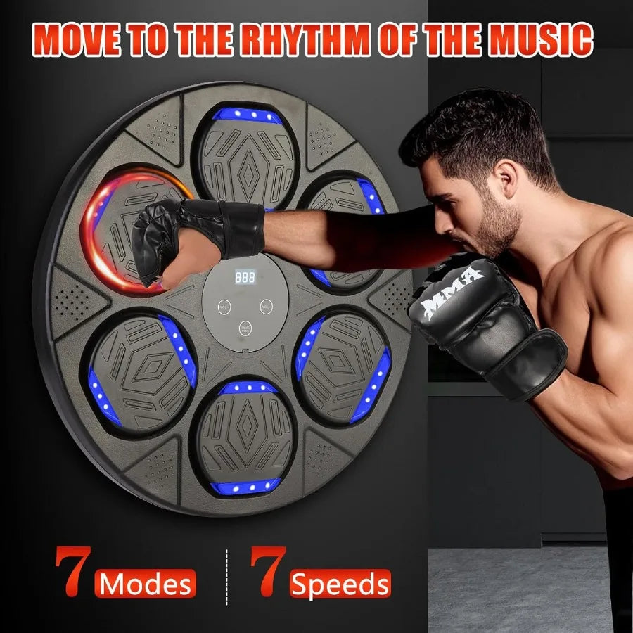 2025 Upgrade Music Boxing Machine Wall Mounted with Bluetooth Smart Technology for Interactive Fitness Training Ideal for and A