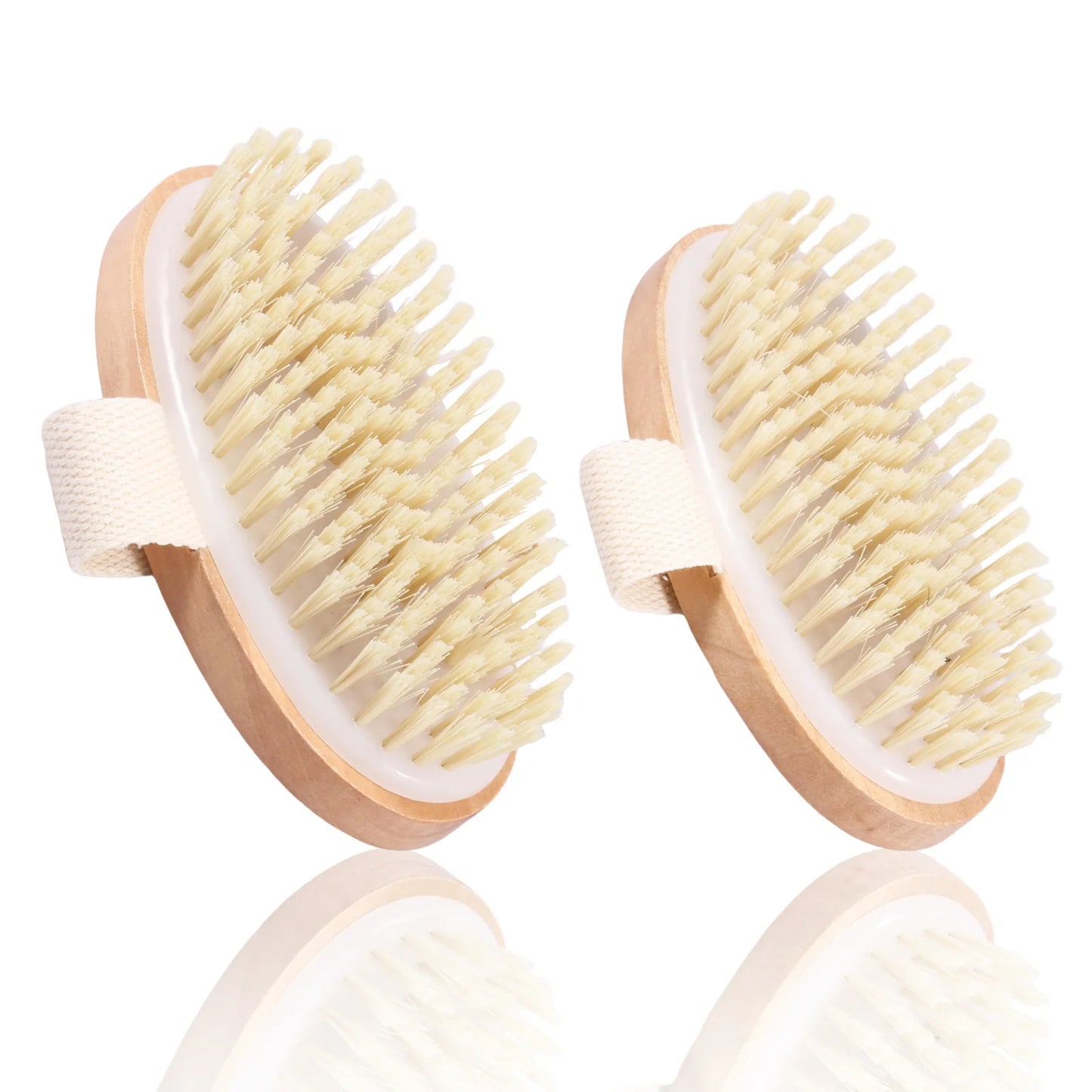 Dry Skin Body Massage Brush Natural Bristle Dead Skin Remover Exfoliating Soft SPA Woman Man Skin Cleaning Brush