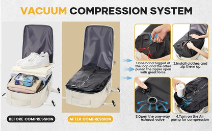 Ryanair Backpack Travel Cabin Airplane 40x20x25, Air Vacuum compression Backpack, Women Men Backpack Business Laptop Bag Handbag