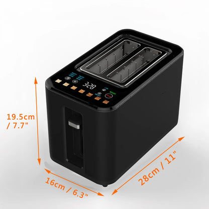 Smart Digital Touch Screen Toaster Skd Supplier Sandwich Maker Toaster with Sandwich Clamps