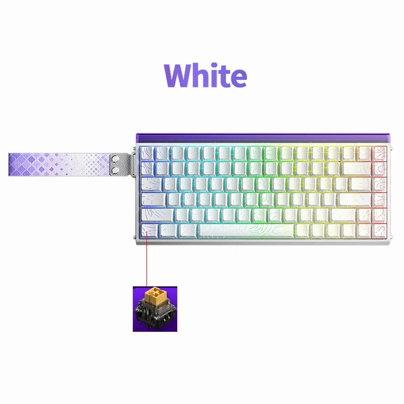 AULA HERO84 HE Magnetic Switch Wired Mechanical Keyboard RGB Music Rhythm 8K Return Rate Keyboard Computer Accessorie for Gamer