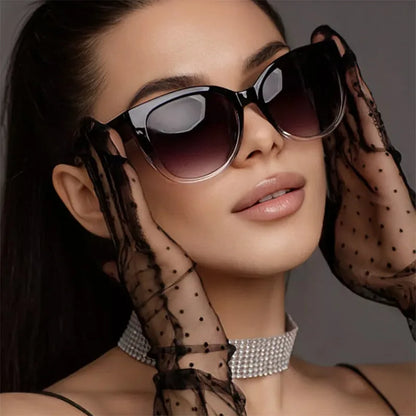Fashion Cat Eye Sunglasses for Women Gradient Color Designer Uv400 Sun Glasses Female Ins Popular Shades