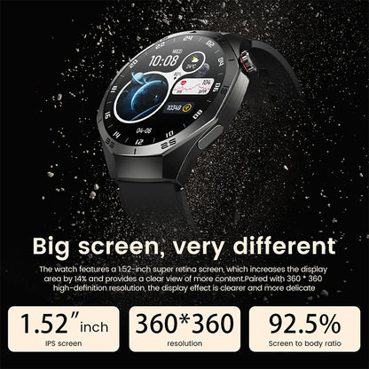 2025New For Android and ios Smart Watch Men AMOLED Screen GPS Motion trajectory Heart Rate Bluetooth Calls SmartWatch Waterproof