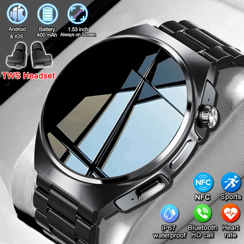 For Man Women New 2 in 1 Smart Watch With Earbuds Smartwatch TWS Bluetooth Earphone Heart Rate Blood Oxygen Monitor Sports Watch
