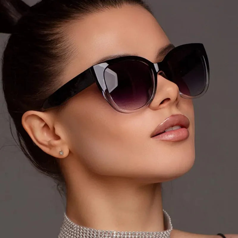 Fashion Cat Eye Sunglasses for Women Gradient Color Designer Uv400 Sun Glasses Female Ins Popular Shades