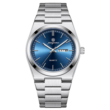 POEDAGAR Luxury Sport Quartz Man Wristwatch Waterproof Luminous Date Week Men Watches Stainless Steel Men's Watch Male Reloj+box