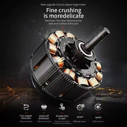 2025 new portable electric wireless juicer USB charging 700ml large-capacity large household juicer Fruit sctional 700ML Blender