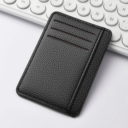Men's Slim Minimalist Front Pocket Wallets RFID Blocking Credit Card Holder Portable Leather Wallets