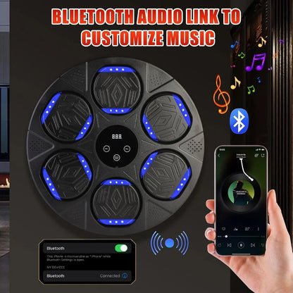 2025 Upgrade Music Boxing Machine Wall Mounted with Bluetooth Smart Technology for Interactive Fitness Training Ideal for and A
