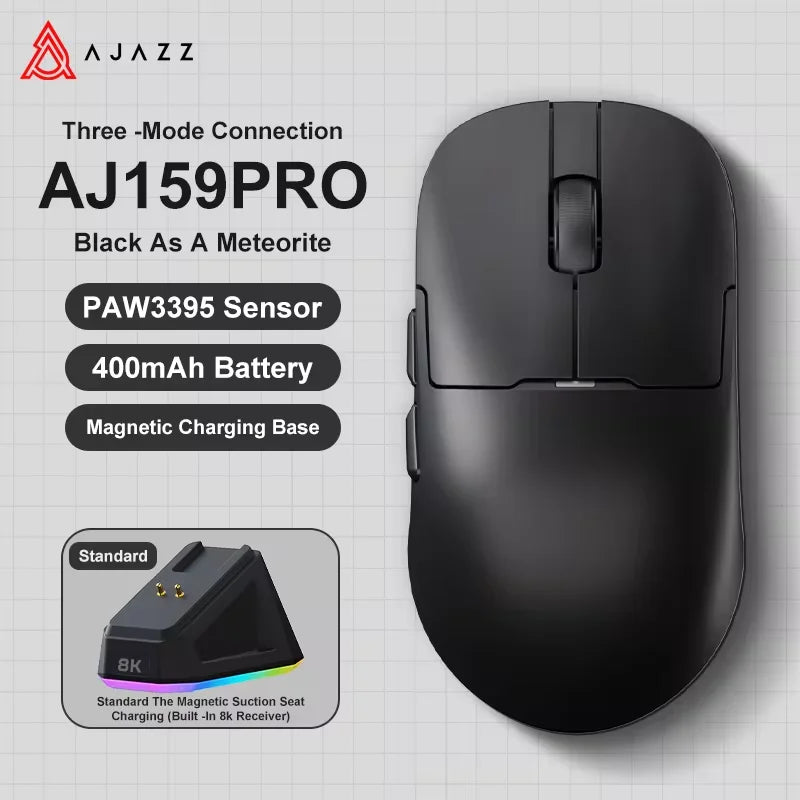 AJAZZ AJ159 APEX/AJ159PRO Wireless Gamer Mouse with RGB Magnetic Charging Base Lightweight  AJ159P Gaming Mouse for PC Laptop