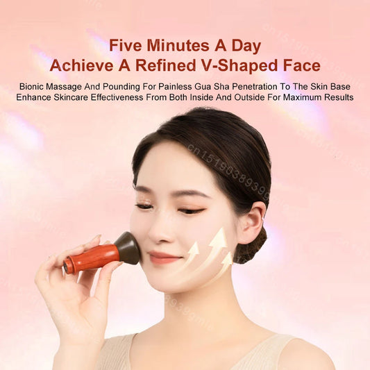 Electric Heating Bian Stone Hot Compress Body Massage Spa Care Lifting Skin Remove Wrinkles Guasha Massager Facial Lifting Tool