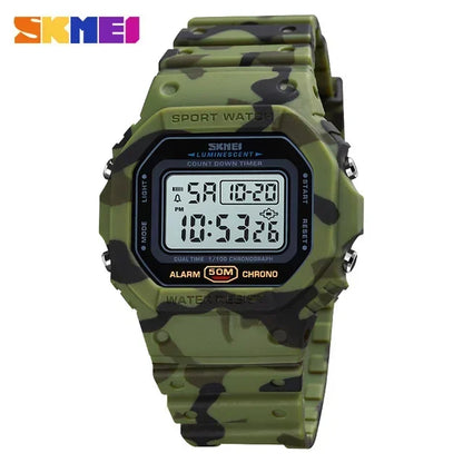 SKMEI 1628 Luxury Digital Men Watches Sports Waterproof Electronic Mens Wristwatches Military Back Light Clock 1988 Reloj Hombre