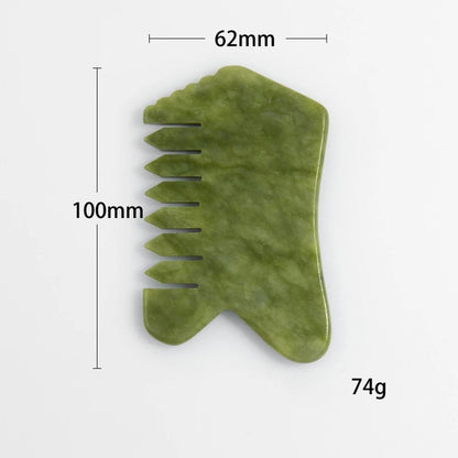 Natural Jade Comb Gua Sha Board Jade Massager For SPA Acupuncture Body Scraping Gouache Scraper Facial Skin Beauty Tool
