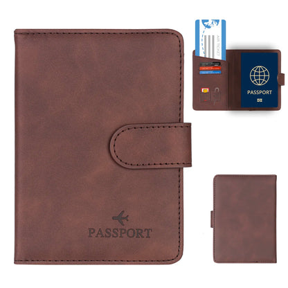 Passport Holder Cover Wallet RFID Blocking Leather Card Case Travel Accessories for Women Men