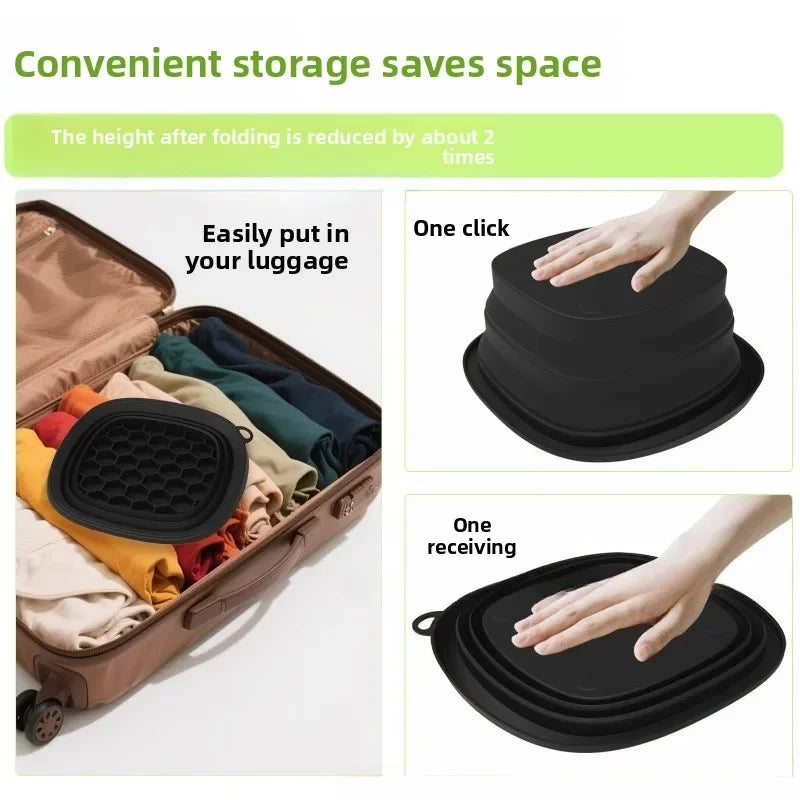 Collapsible Silicone Face Basin - Dual-Purpose Ice Therapy & Beauty Care Container for Home/Spa Use