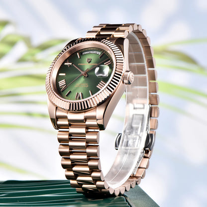 2025 New PAGANI DESIGN Men's Watch DD36 Rose Gold Luxury Automatic Watch For Men Mechanical Wristwatches Sapphire Mirror Clock
