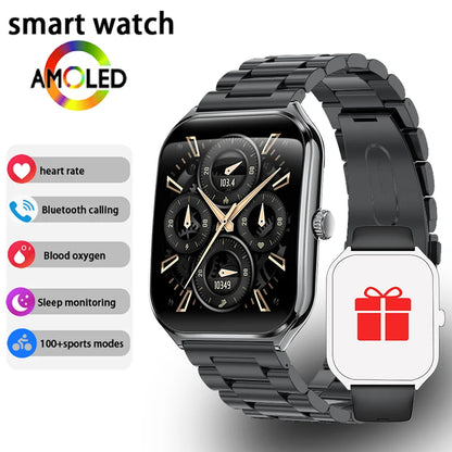 New Ultra Thin Smart Watch men 1.96" AMOLED 360*360 HD Pixel Display Always Show Time Call Reminder Smartwatch Ladies For huawei