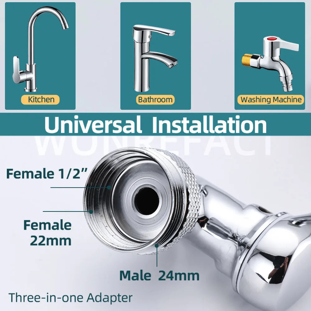 Gold mechanical arm universal faucet face wash basin splash proof extension connector can be rotated bathroom Fauce water nozzle