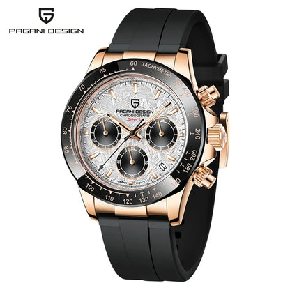 PAGANI DESIGN 2024 New PD-1644 Meteorite Dial Fashion Men Quartz Wristwatches 100M Sapphire Glass Chronograph relogio masculino