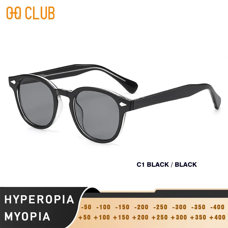 O-Q CLUB Retro Round Men Sunglasses Women's Sun Glasses Woman UV400 Lunette Zonnebril Dames Polarized Lenses Man Eyewear Vintage